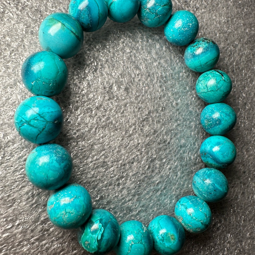 Breathtaking High Quality 11MM Chrysocolla Natural Crystal Bracelet